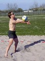 Beachvolleyball im April