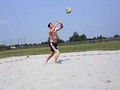 Beachvolleyball im April